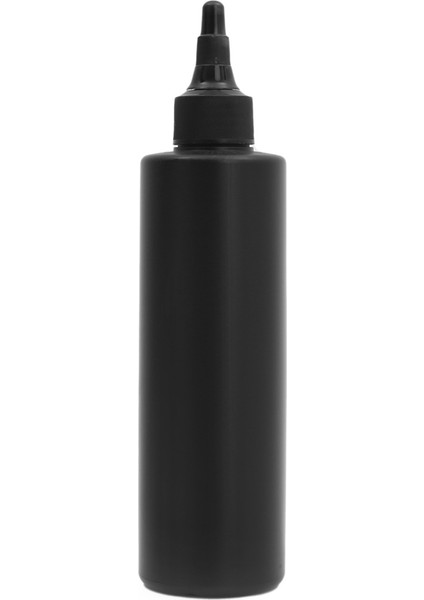 100 Adet - 250ML Plastik Siyah Boş Şişe, Siyah Asansör Kapaklı