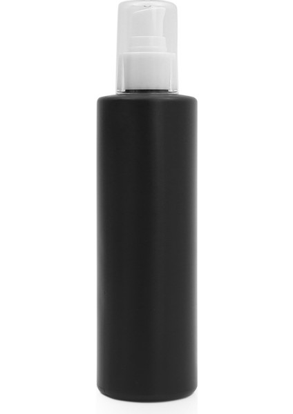 100 Adet - 250ML Plastik Siyah Boş Şişe, Beyaz Losyon Serum Pompalı