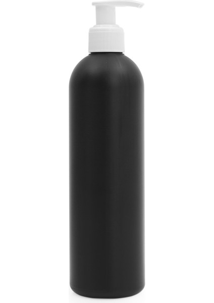 100 Adet - 330ML Plastik Siyah Boş Şişe, Beyaz Sıvı Sabun Pompalı