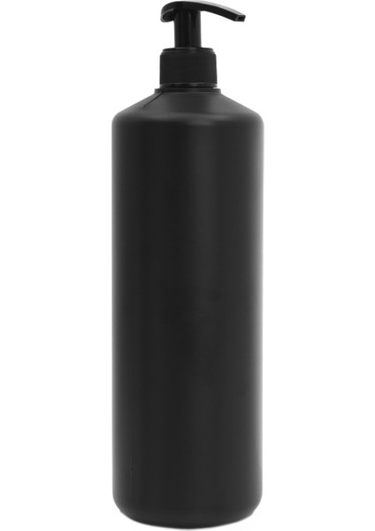 100 Adet - 1000ML Plastik Siyah Boş Şişe, Siyah Sıvı Sabun Pompalı