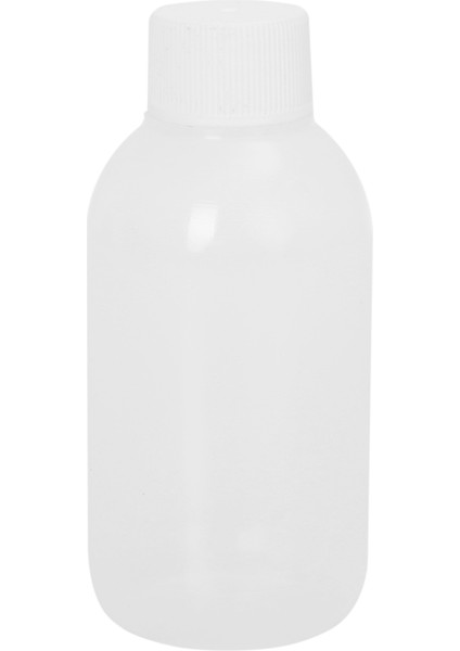 100 Adet - 120ML Şeffaf Yumuşak Sıkılabilir Plastik Şişe, Beyaz Düz Çevir Aç Kapaklı