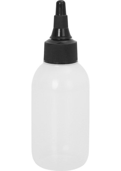 100 Adet - 120ML Şeffaf Yumuşak Sıkılabilir Plastik Şişe, Siyah Asansör Kapaklı