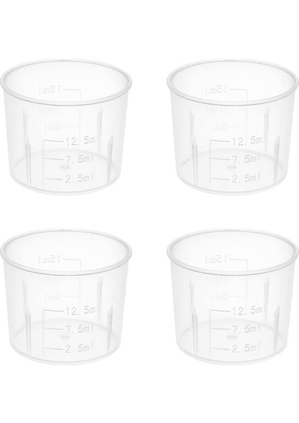 100 Adet - 15ML Plastik Şeffaf Taksimatlı Ölçek (25MM Çap) fiyatları
