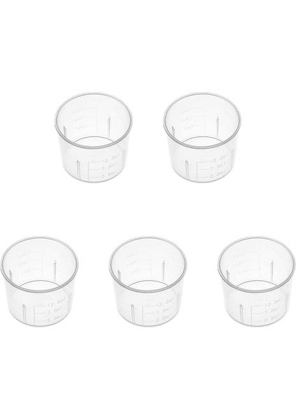 100 Adet - 15ML Plastik Şeffaf Taksimatlı Ölçek (25MM Çap) modelleri