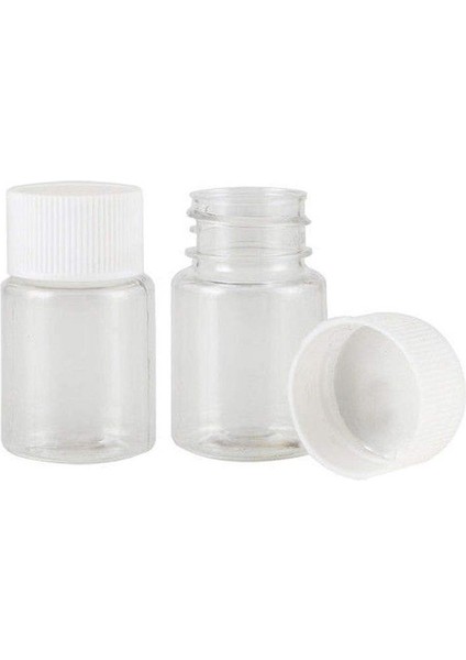 100 Adet - 50ML Şeffaf Plastik Kutu, Boş Pet Şişe (31MM Çap)