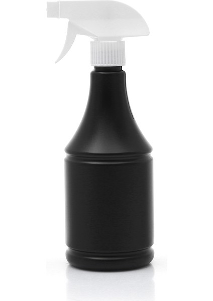 100 Adet - 1000ML Plastik Siyah Konik Sprey Şişe - Beyaz Başlık
