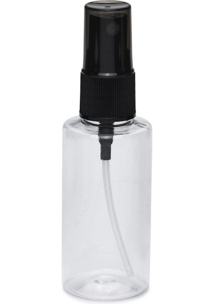 100 Adet - 50ML Boş Yuvarlak Şeffaf Pet Şişe, Plastik Sprey Şişe