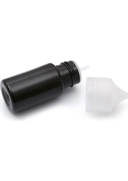 100 Adet - 30ML Gorilla Likit Şişesi Boş Siyah Iğne Uclu Damlalık Şişe - Şeffaf Kapaklı
