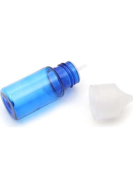 100 Adet - 30ML Gorilla Likit Şişesi Boş Mavi Iğne Uclu Damlalık Şişe - Şeffaf Kapaklı