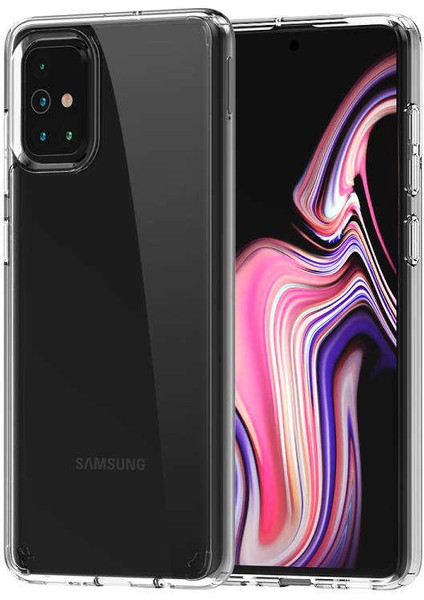 Samsung Galaxy A71 Kılıf Kamera Çıkıntılı Şeffaf Darbe Emici Sert Silikon Kapak (Coss)