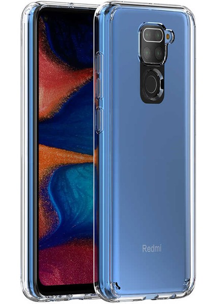 Xiaomi Redmi Note 9 Kılıf Kamera Çıkıntılı Şeffaf Darbe Emici Sert Silikon Kapak (Coss)