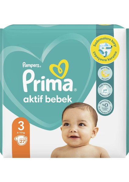 Bebek Bezi Aktif Bebek 3 Beden 27 Adet İkiz Paket fiyatları
