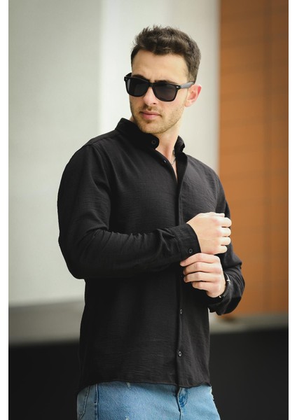 Piatris Kırınkıl Desen Düğmeli Yaka Erkek Gömlek modelleri