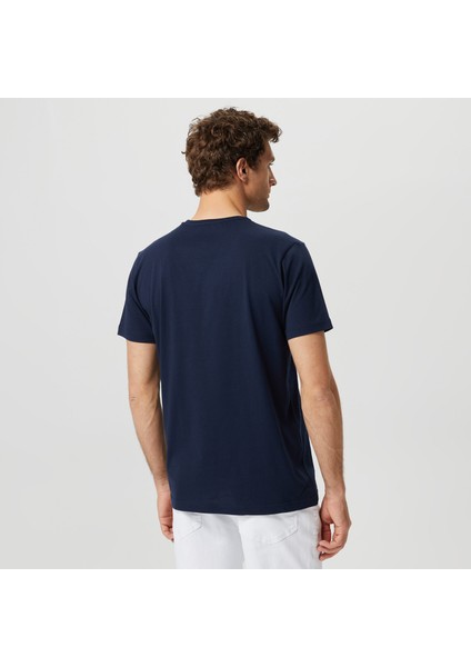 Nautıca Erkek Lacivert Standart Fıt Kısa Kollu T-Shirt V35525T.4NV