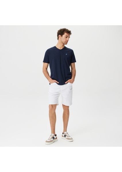 Nautıca Erkek Lacivert Standart Fıt Kısa Kollu T-Shirt V35525T.4NV