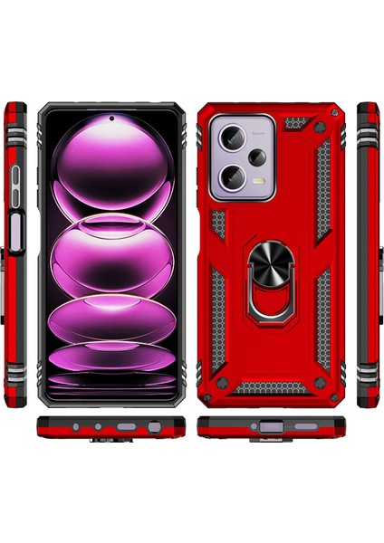 Xiaomi Redmi Note 12 5g Kılıf Tank Yüzüklü Yüksek Korumalı Silikon