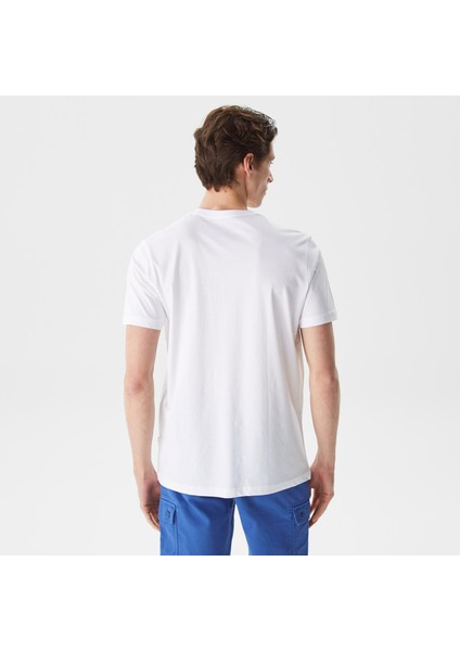 Nautıca Erkek Beyaz Desenli Standart Fıt Kısa Kollu T-Shirt V35504T.1BW fiyatları