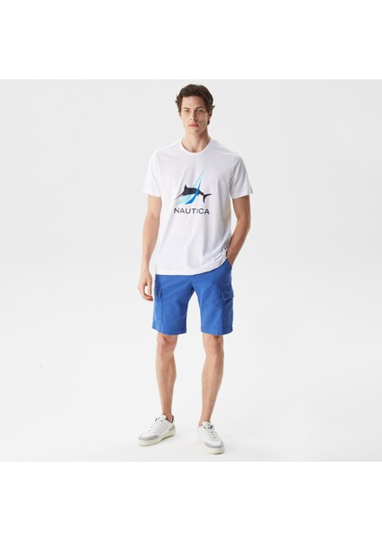Nautıca Erkek Beyaz Desenli Standart Fıt Kısa Kollu T-Shirt V35504T.1BW modelleri