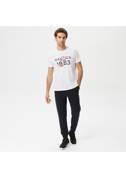 Nautıca Erkek Beyaz Baskılı Standart Fıt Kısa Kollu T-Shirt V35535T.1BW modelleri