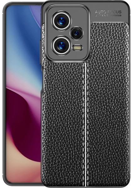 Xiaomi Redmi Note 12 5g Kılıf Deri Dokulu Kamera Korumalı Silikon