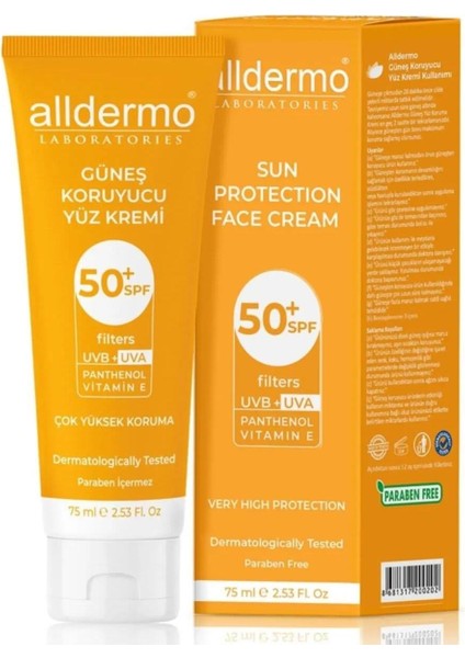 Alldermo Yüz Kremi Spf 50 75 ml