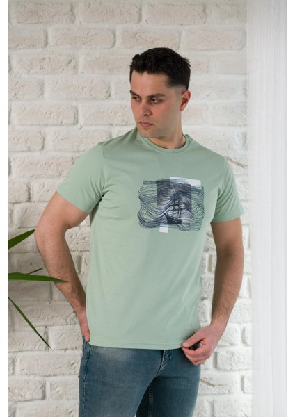 Regular Fit Pamuklu Baskı Detaylı Erkekyazlık T-Shirt modelleri