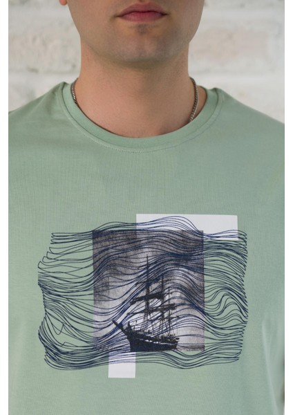 Regular Fit Pamuklu Baskı Detaylı Erkekyazlık T-Shirt indirimleri