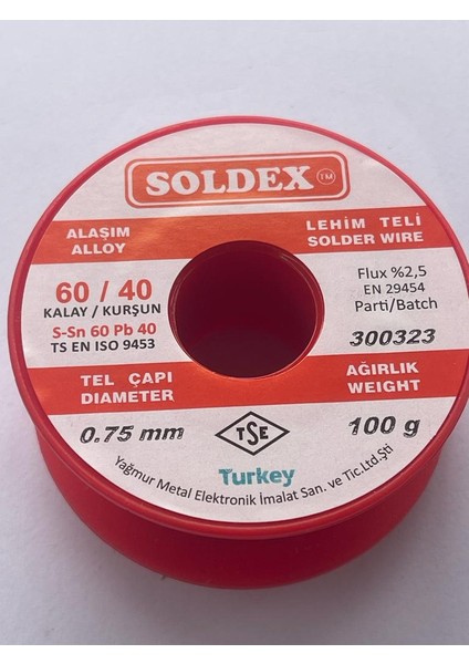 SN60 PB40 0.75MM 100GR Lehim Teli