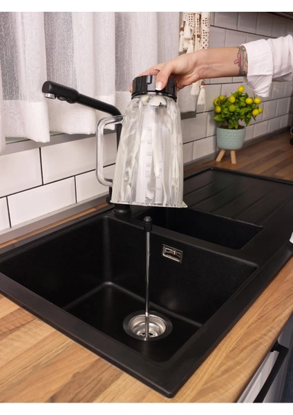 Evye Içi Bardak Biberon Blender Mikser Ön Yıkama Aparatı Için Derin Kap Yıkama Çubuğu