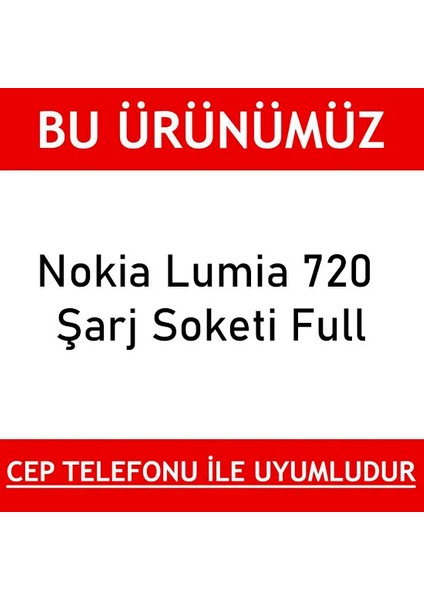 Lumia 720 Şarj Soketi Full