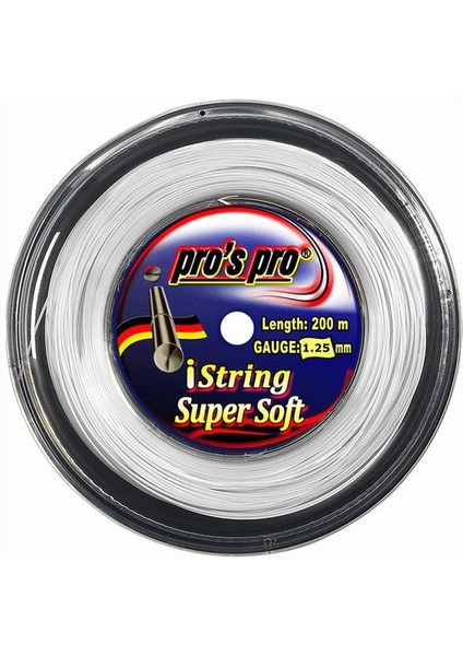 Pro's Pro Beyaz Istring Super Soft 1.25 Gauge 200 Metre Tenis Raketi Kordaj