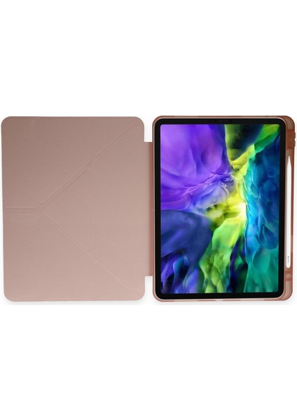 Ipad Pro 12.9 (2018) Kılıf Kalemlikli Mars Tablet Kılıfı - Rose Gold