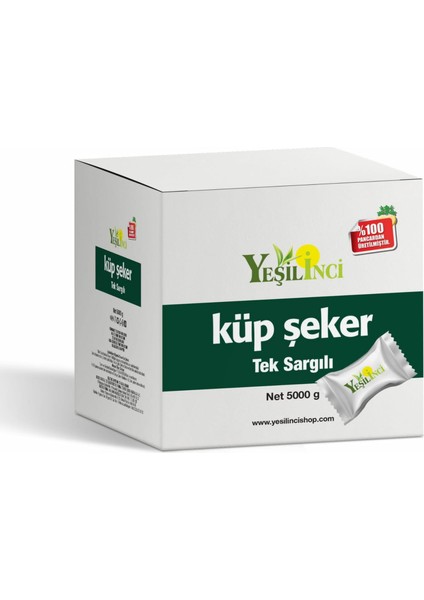 Yeşilinci Teksargılı Küp Şeker 5 kg