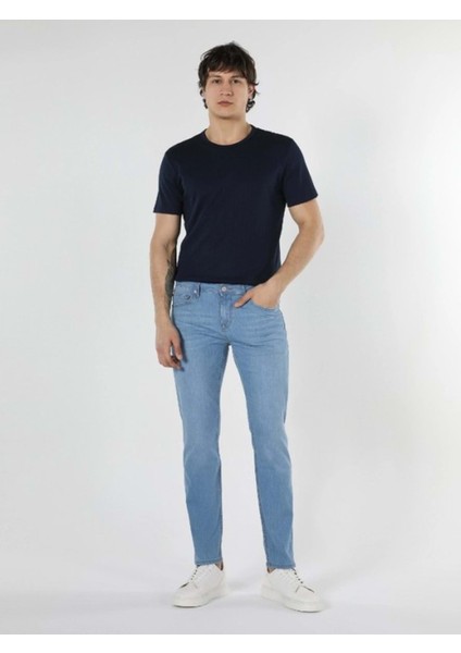 T 216-1680 Erkek Denim Tom Slim Licralı Kot Pantolon - Açık Mavi - ST00221-AÇIK Mavi-32