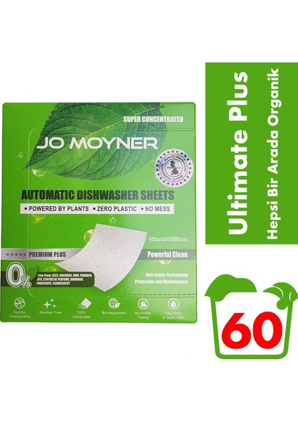 Ultimate Plus Bulaşık Makinesi Deterjanı Doğal Organik Yaprak Deterjan 60 Kullanım