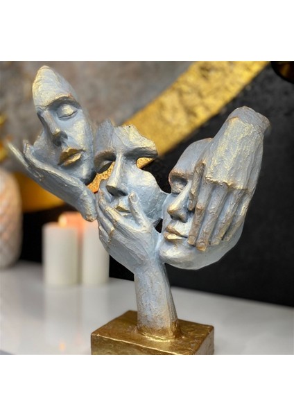 Kaideli 3'lü Gri Mavi Mask Obje fiyatları