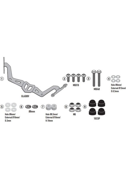 A2151A Yamaha Mt-25 (20) Rüzgar Siperlik Bağlantısı