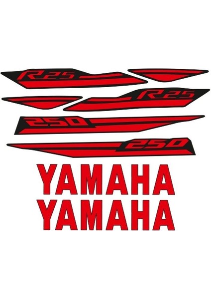 Yamaha R25 Uyumlu Sticker Set 001