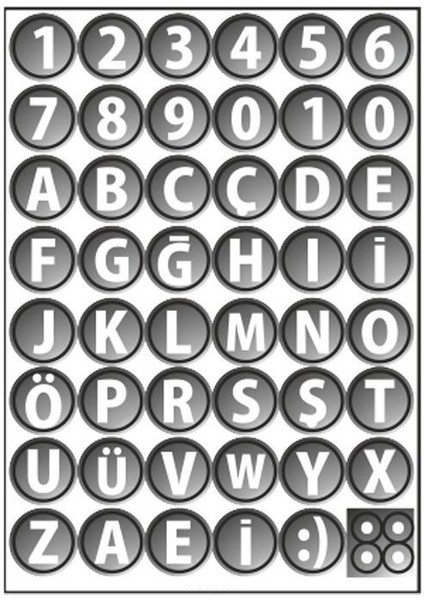 A4 Sticker 027 Tek Paket Çoklu Sticker