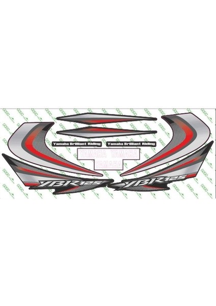 Yamaha Ybr 125 2010 Uyumlu Kırmızı Sticker Set