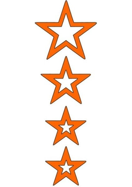 Cg F.turuncu Yıldızlı Çamurluk Üst Sticker