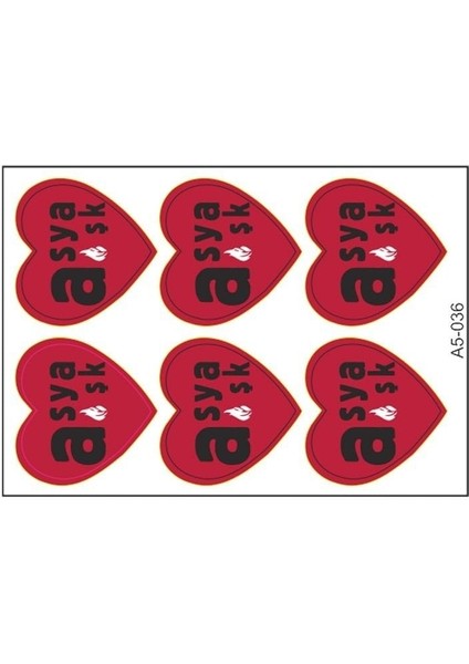 A5 Sticker 048 Tek Paket Çoklu Sticker