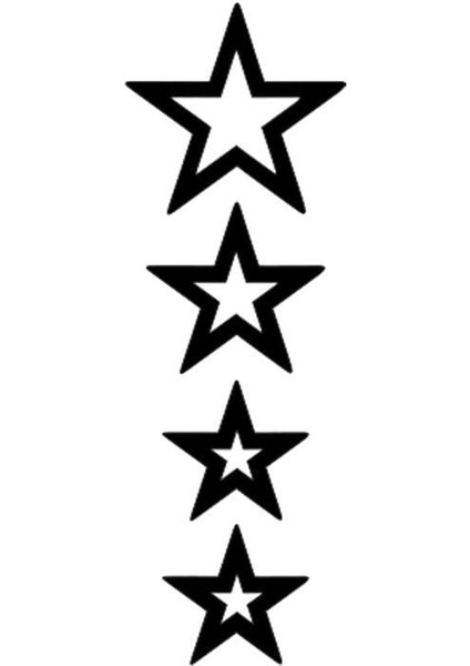 Cg Siyah Yıldızlı Çamurluk Üst Sticker