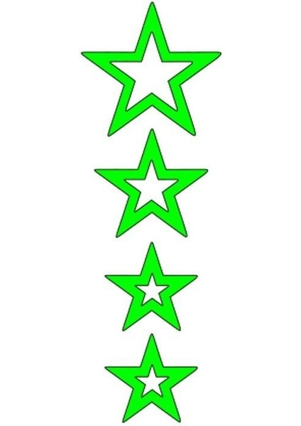 Cg F.yeşil Yıldızlı Çamurluk Üst Sticker