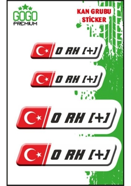 Kan Grubu Iı O Rh(+) Beyaz Dörtlü Damla Etiket