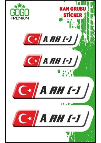 Kan Grubu Iı A Rh(-) Beyaz Dörtlü Damla Etiket