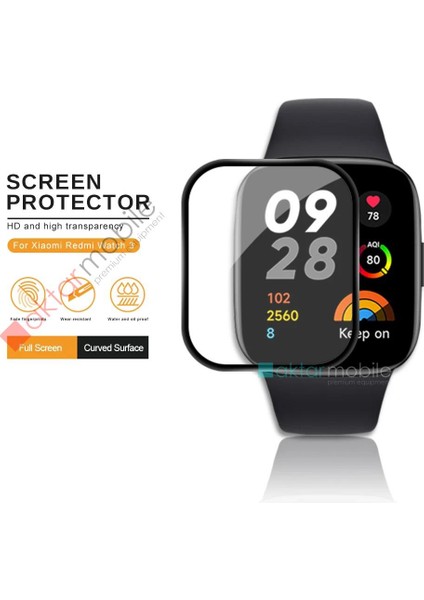 Xiaomi Redmi Watch 3 Uyumlu Ekran Koruyucu 3D Tam Kapatan Kavisli Ppma Nano Cam modelleri