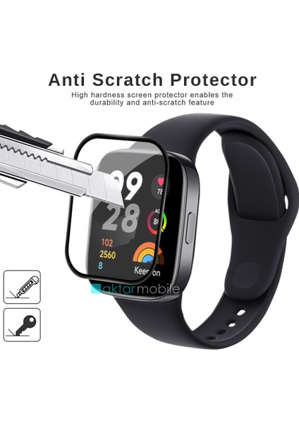 Xiaomi Redmi Watch 3 Uyumlu Ekran Koruyucu 3D Tam Kapatan Kavisli Ppma Nano Cam fırsatları