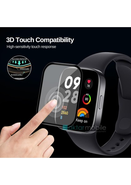 Xiaomi Redmi Watch 3 Uyumlu Ekran Koruyucu 3D Tam Kapatan Kavisli Ppma Nano Cam indirimleri