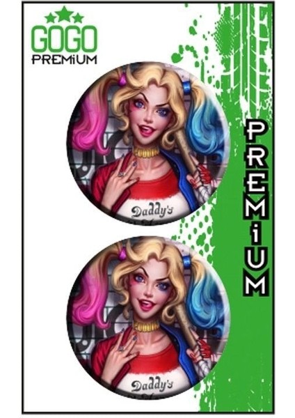 Harley Quıın (5x5 Cm) Ikili Damla Etiket